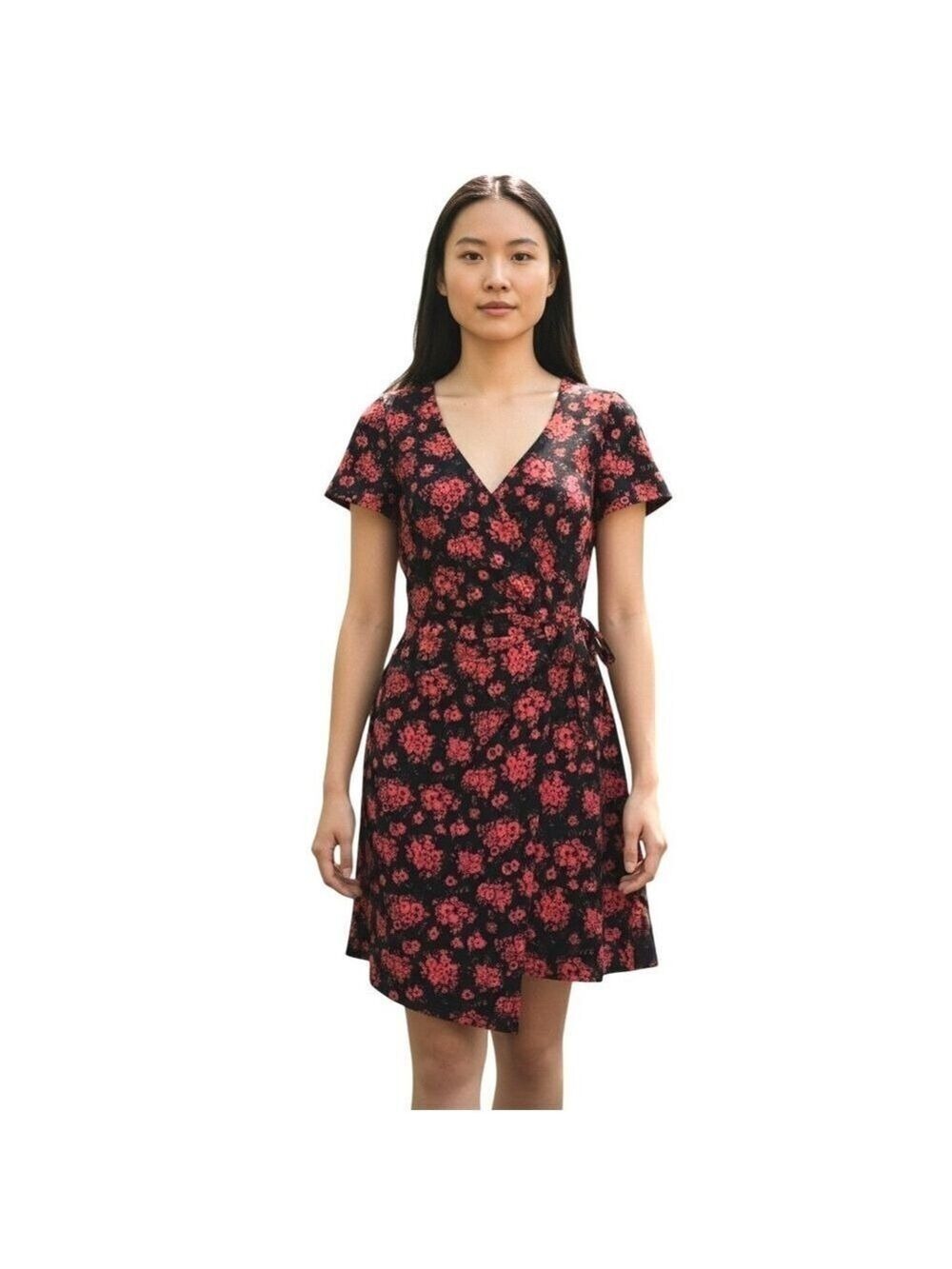 Club Monaco Esquinah Floral Faux Wrap Mini Dress Sz 00